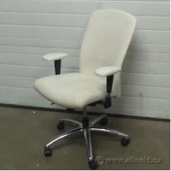 Krug ME Series White Leather Task Chair Grade A
